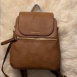 ⭐️ Calvin Klein Leather Camel Backpack ⭐️